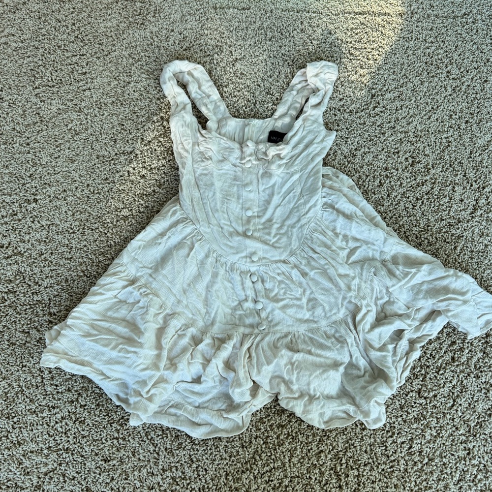 Vanessa Mooney Light cream Sleeveless Romper